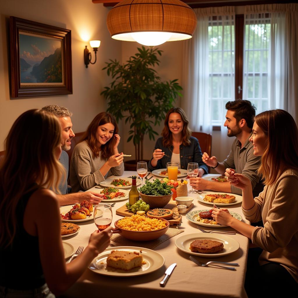 Spanish Homestay Family Dinner