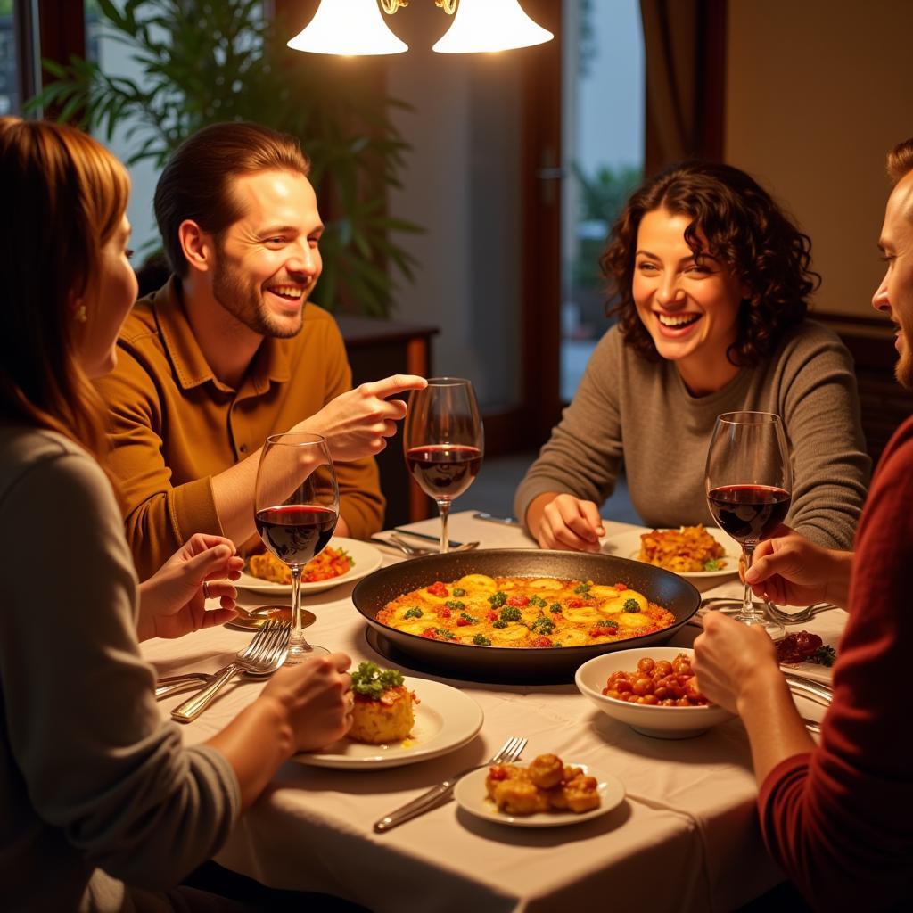 Sharing a Meal with a Spanish Host Family