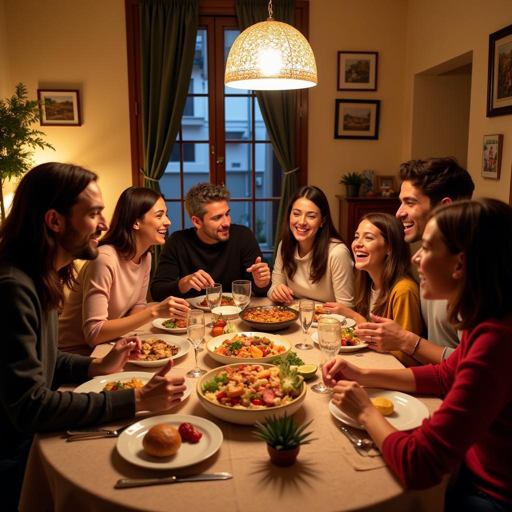 Spanish Homestay Family Dinner