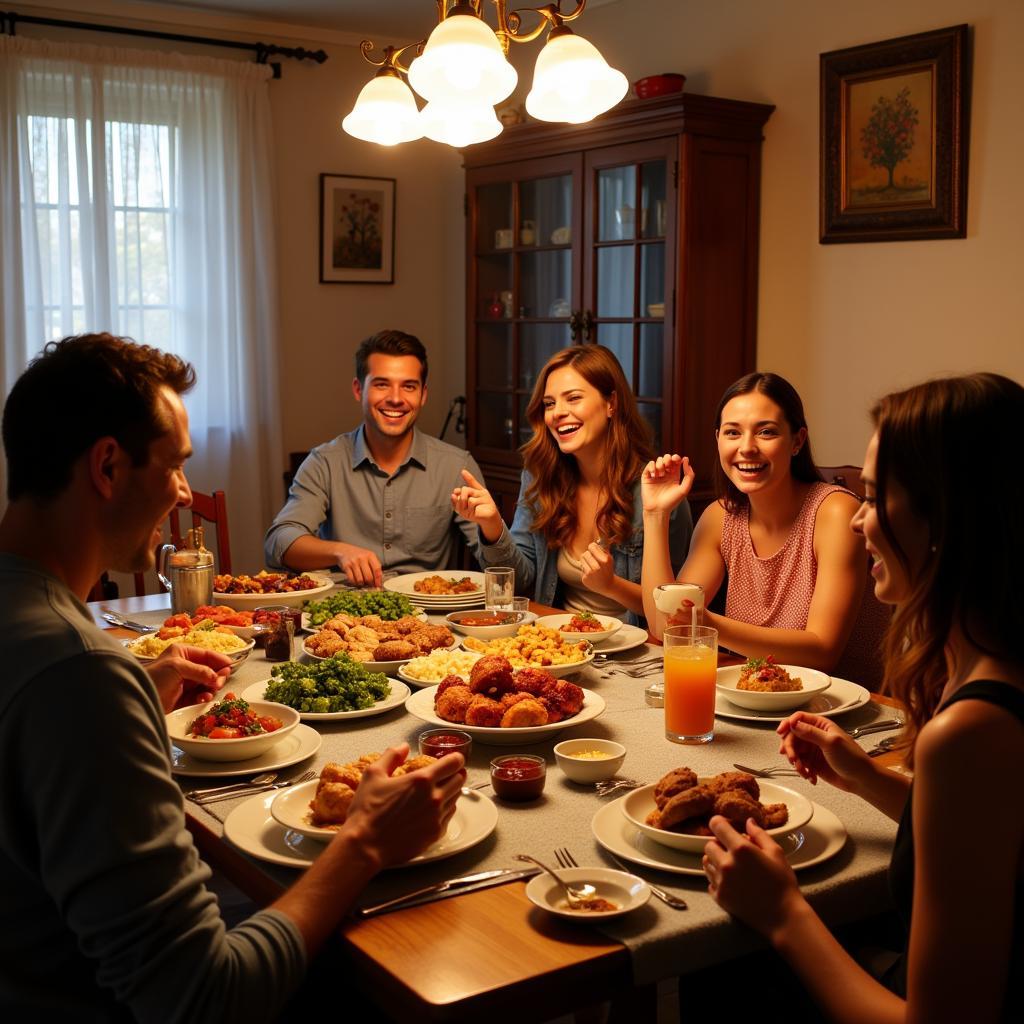 Spanish Homestay Family Dinner