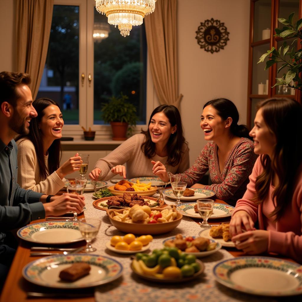 Spanish Homestay Family Dinner