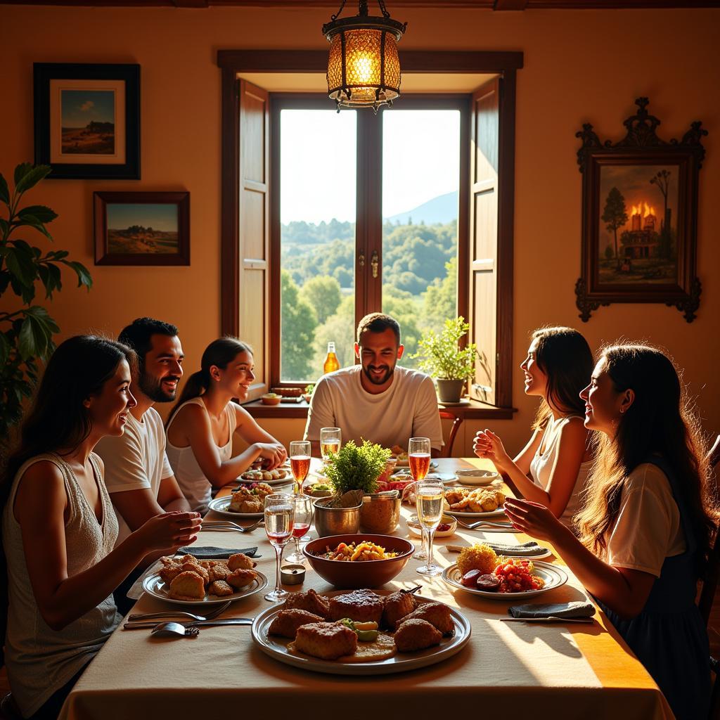 Spanish Homestay Family Dinner