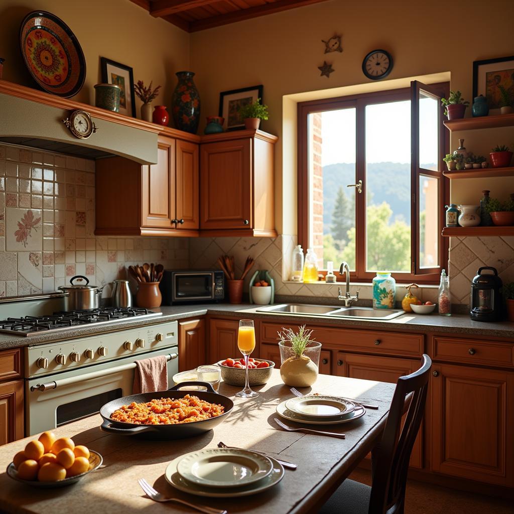 Authentic Spanish Homestay Kitchen