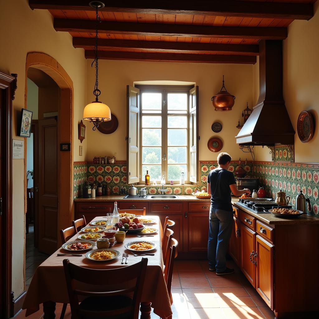 Authentic Spanish Homestay Kitchen