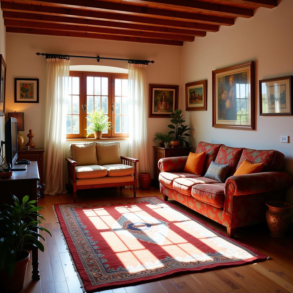 Cozy Spanish Homestay Living Room