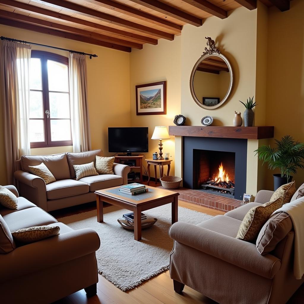 Relaxing in a Spanish Homestay Living Room