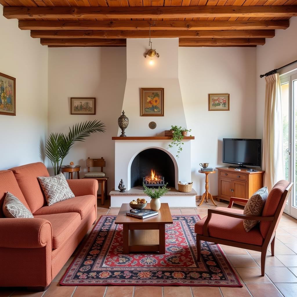 Relaxing in a Spanish Homestay Living Room