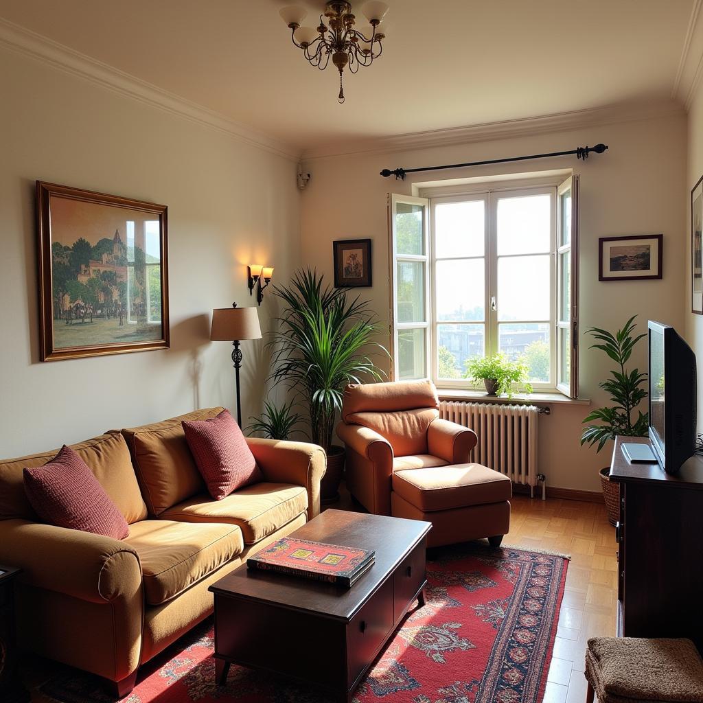 Relaxing in a Spanish Homestay Living Room