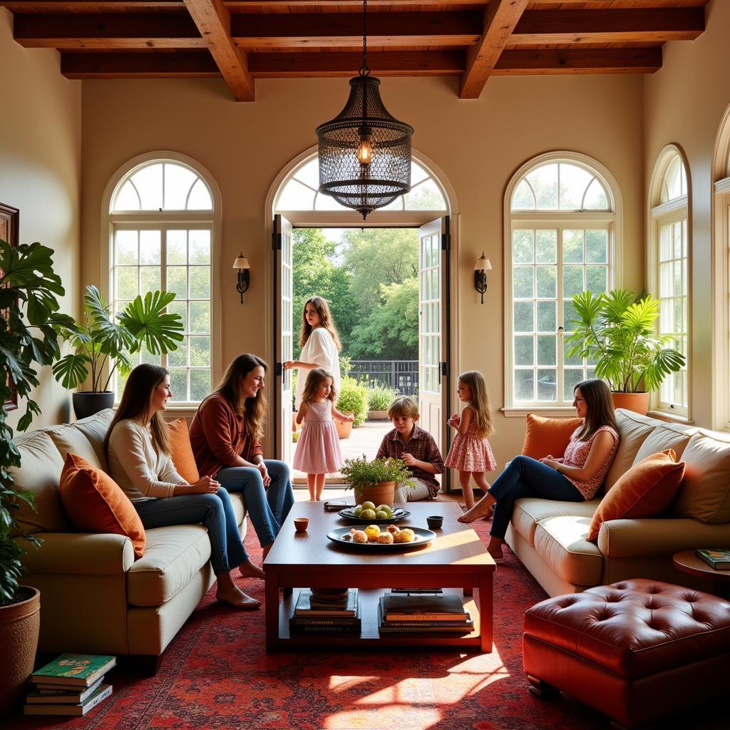 Cozy Living Room in a Spanish Homestay