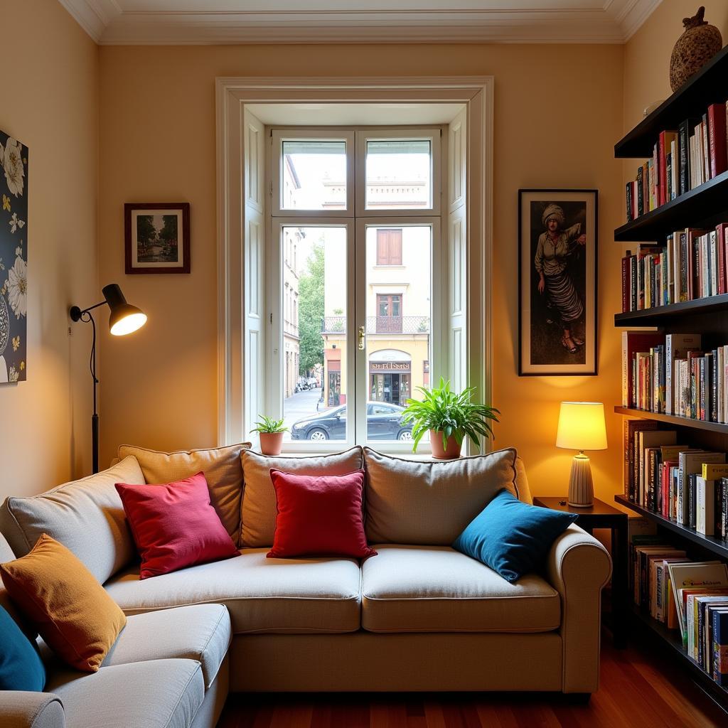 Cozy Spanish Homestay Living Room