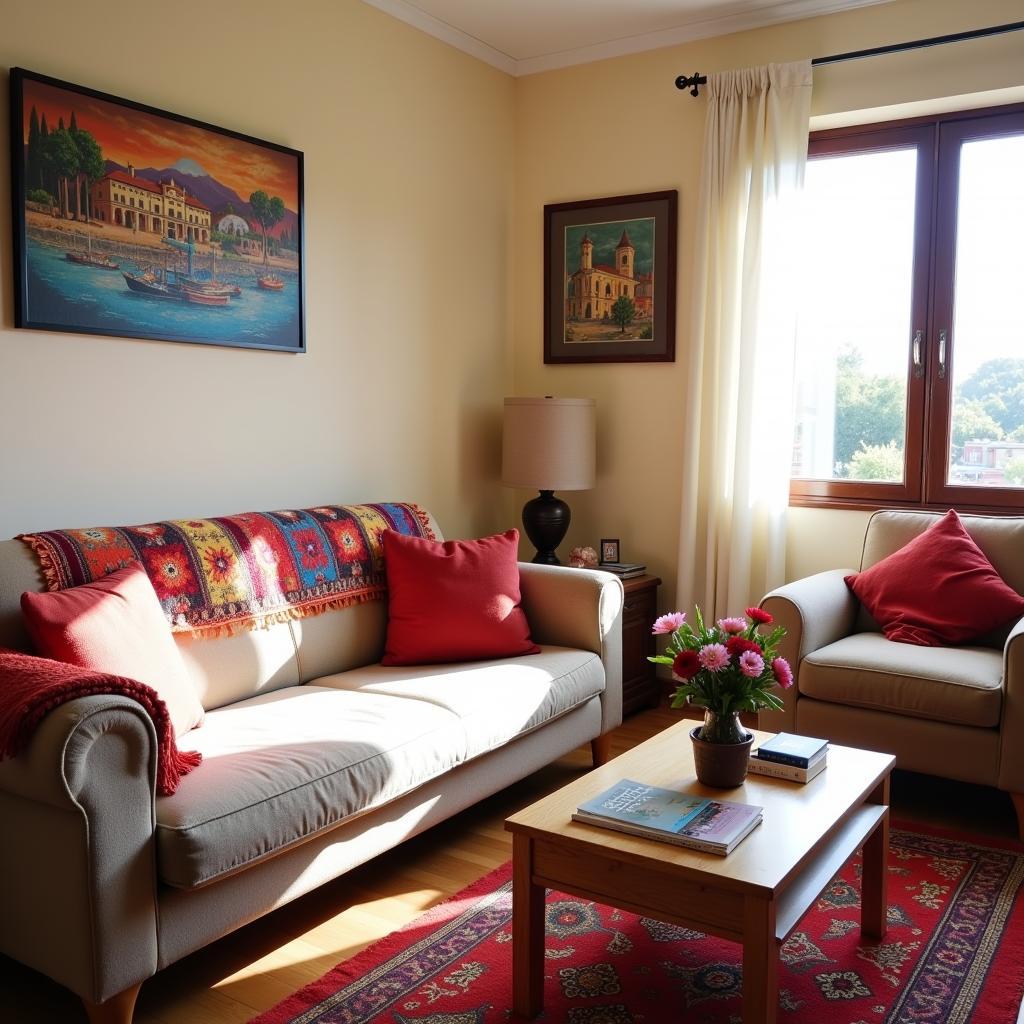 Cozy Living Room in a Spanish Homestay