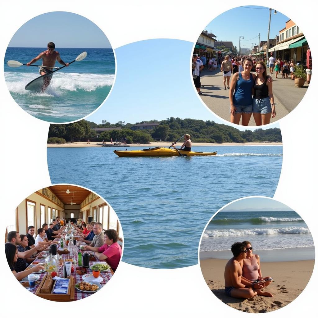 Guests enjoying various activities near their oceanside homestay