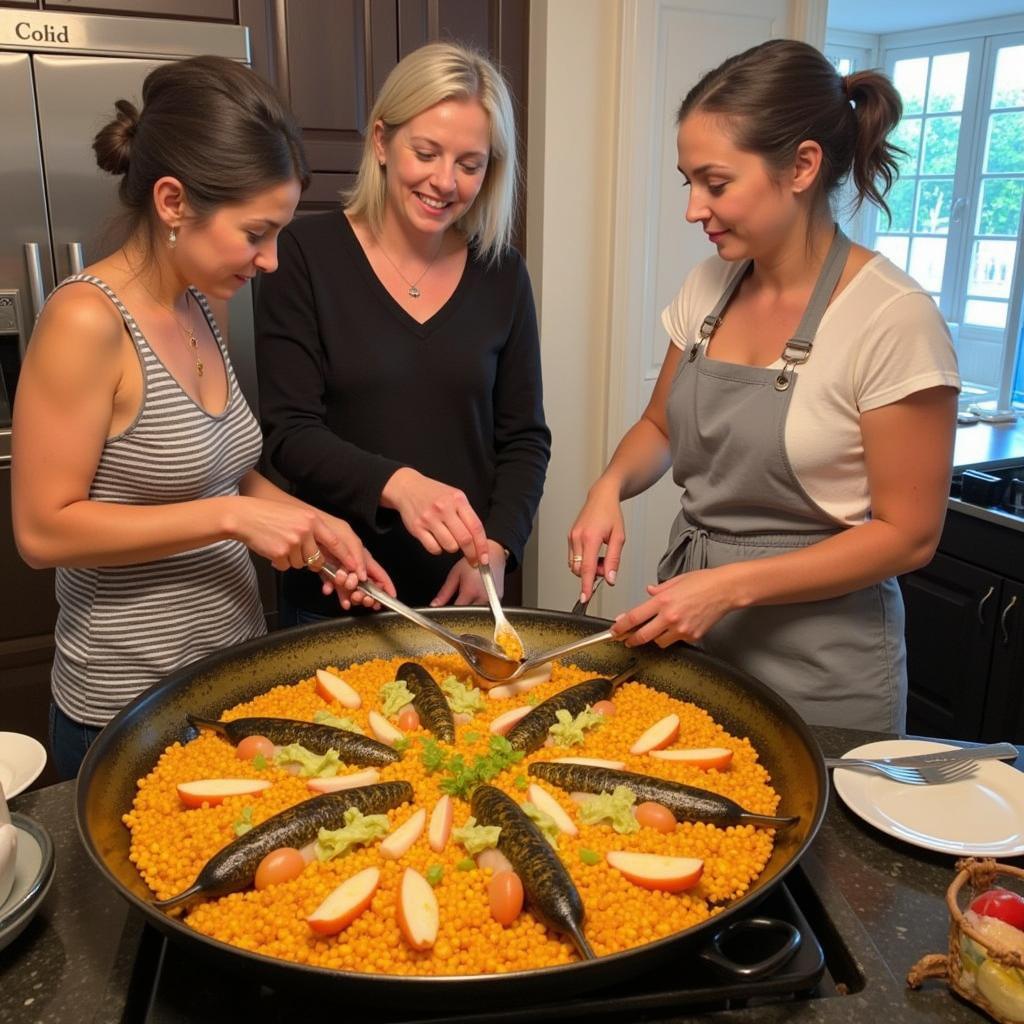 Learning to Make Paella in a Spanish Homestay