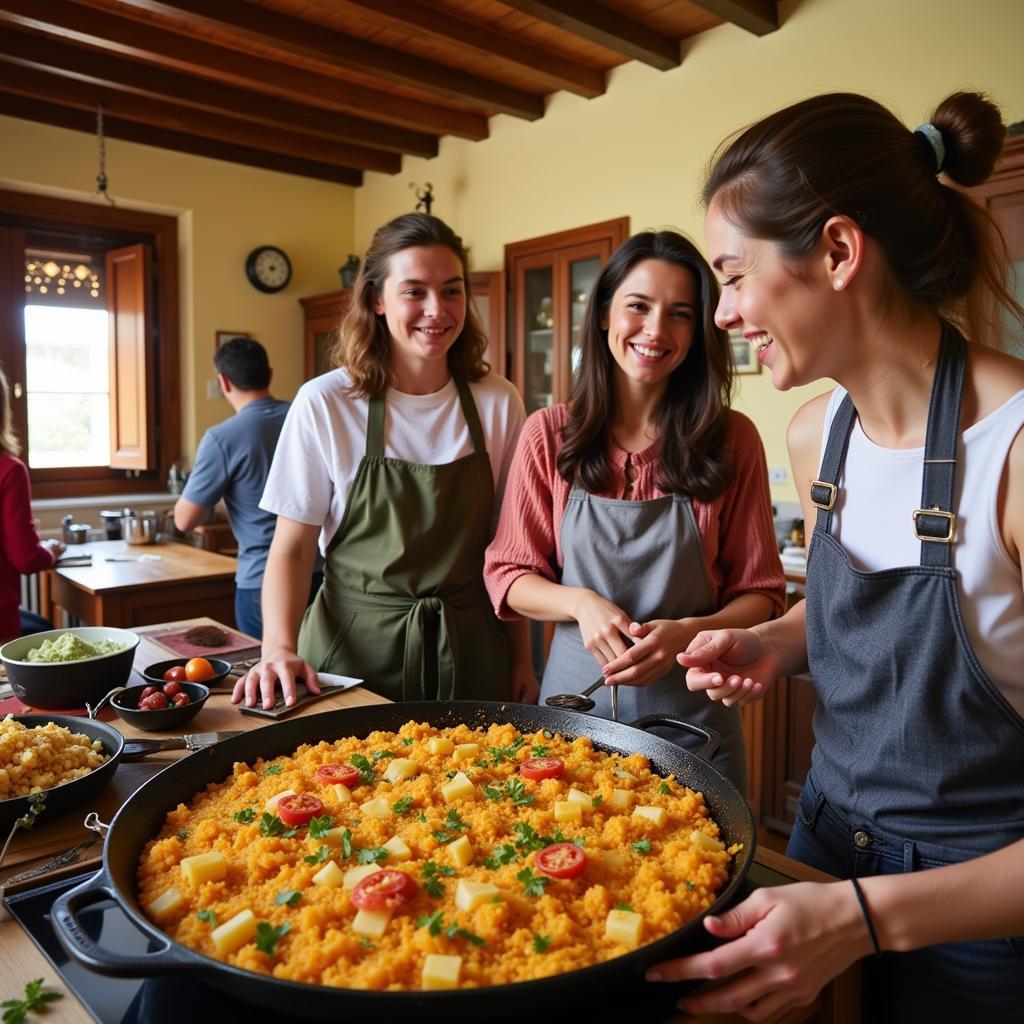 Spanish Homestay Paella Cooking Class