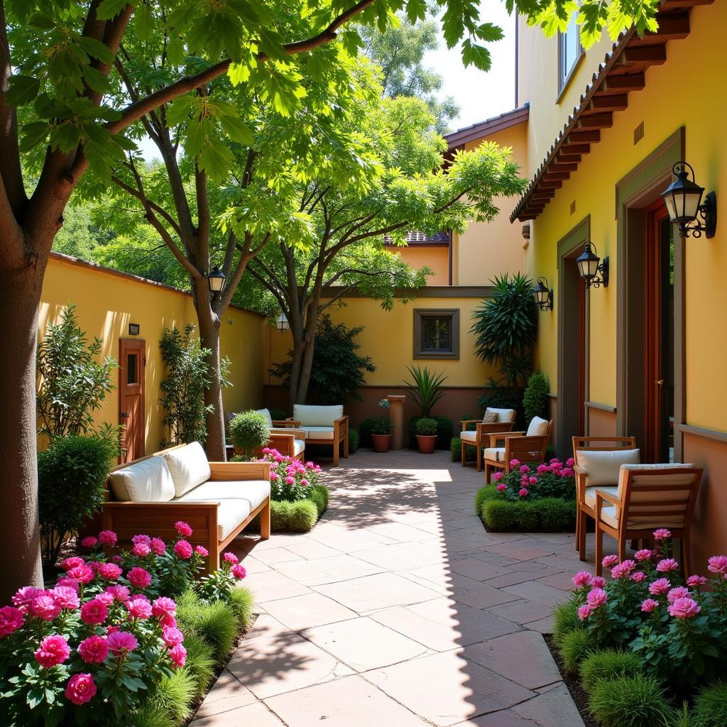 Charming Patio in a Spanish Homestay