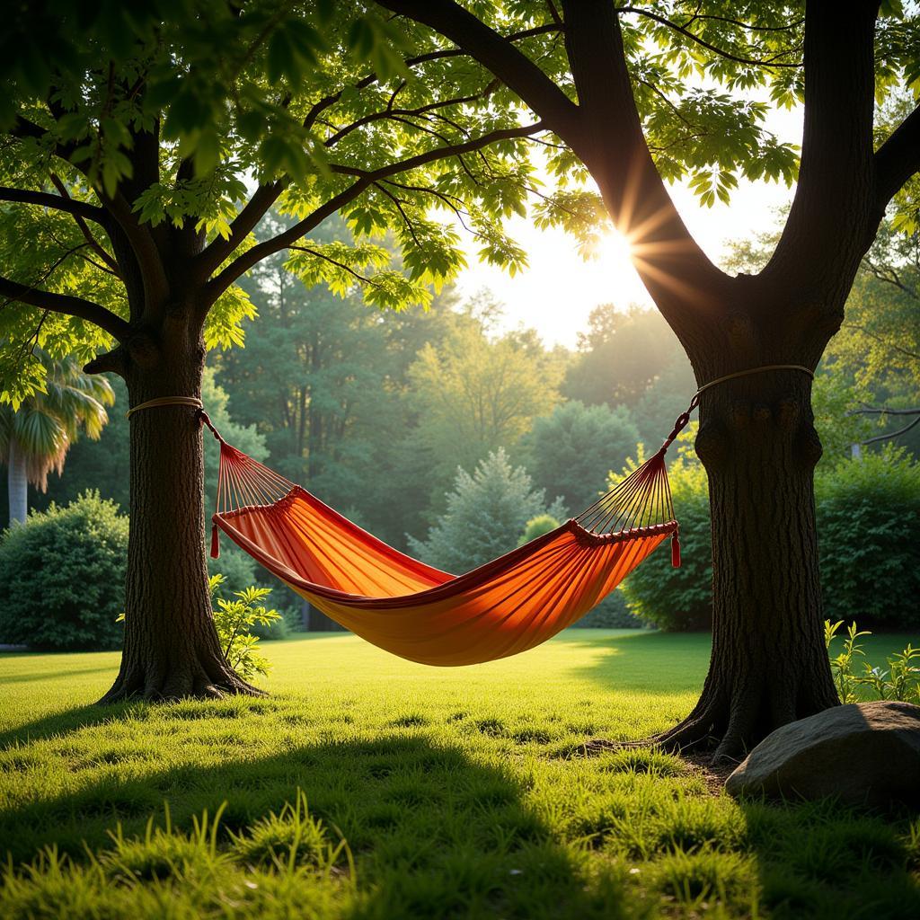 Relaxing during siesta time in a Spanish homestay garden