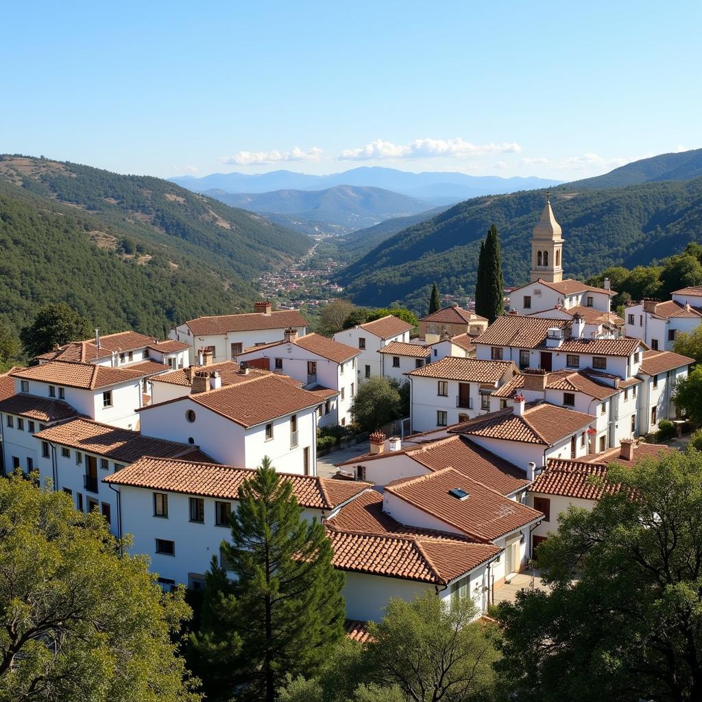 Scenic view of a Spanish village ideal for a homestay