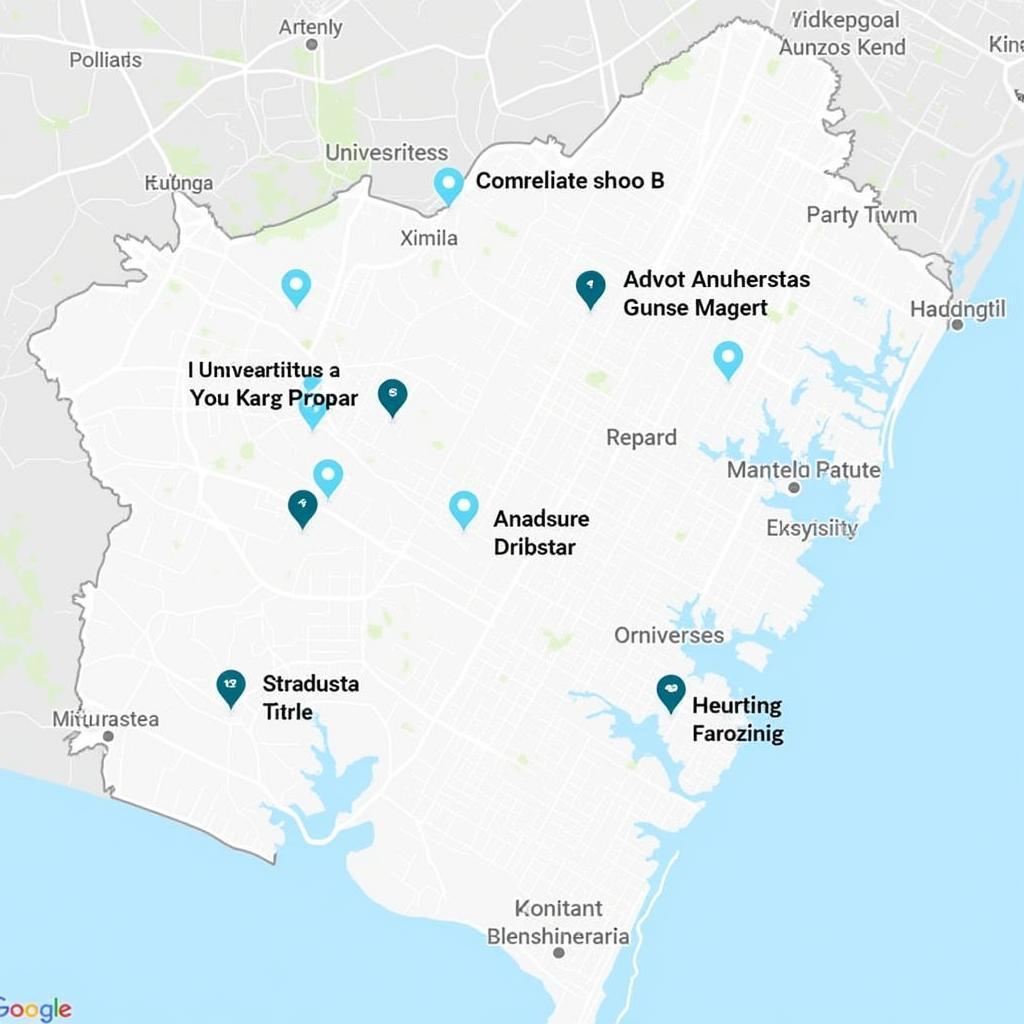 Sydney Homestay Locations: Map highlighting popular areas for homestays near universities and transport links.