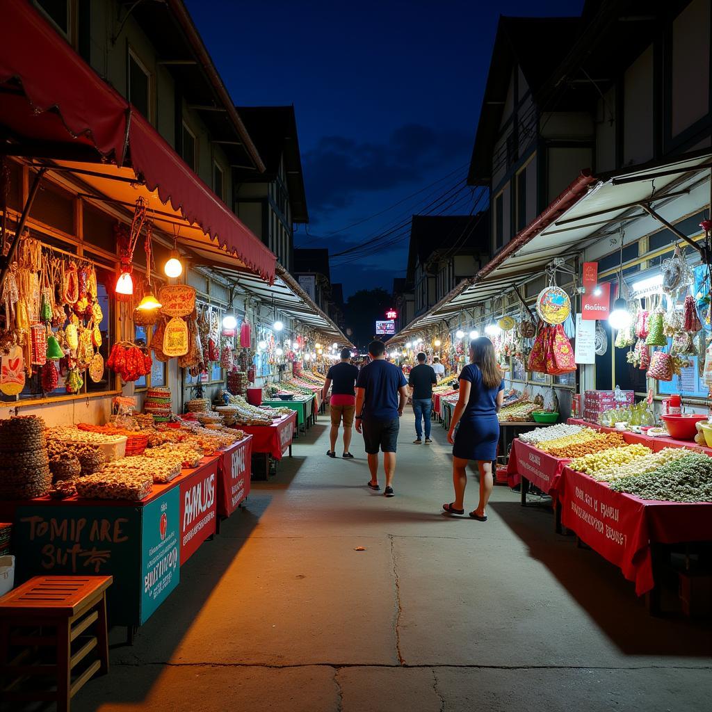 Bustling Night Market in Tanjung Bungah Penang