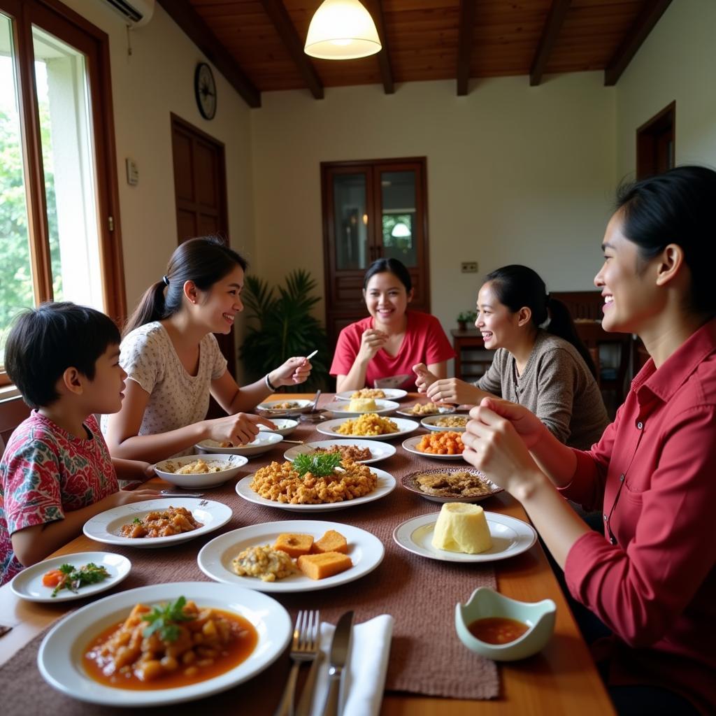 Family Dinner at a Tasikmalaya Homestay