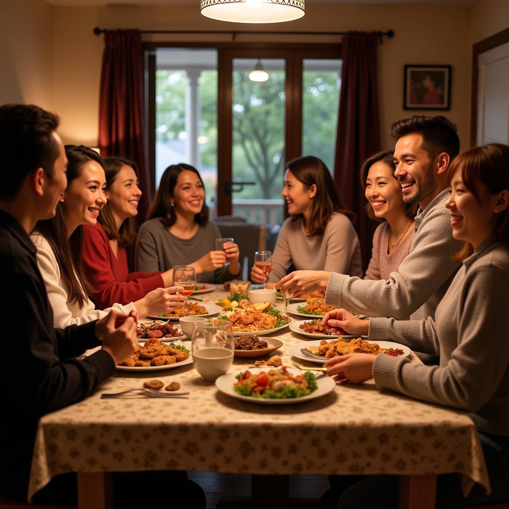 Family Dinner at a Tawau Homestay