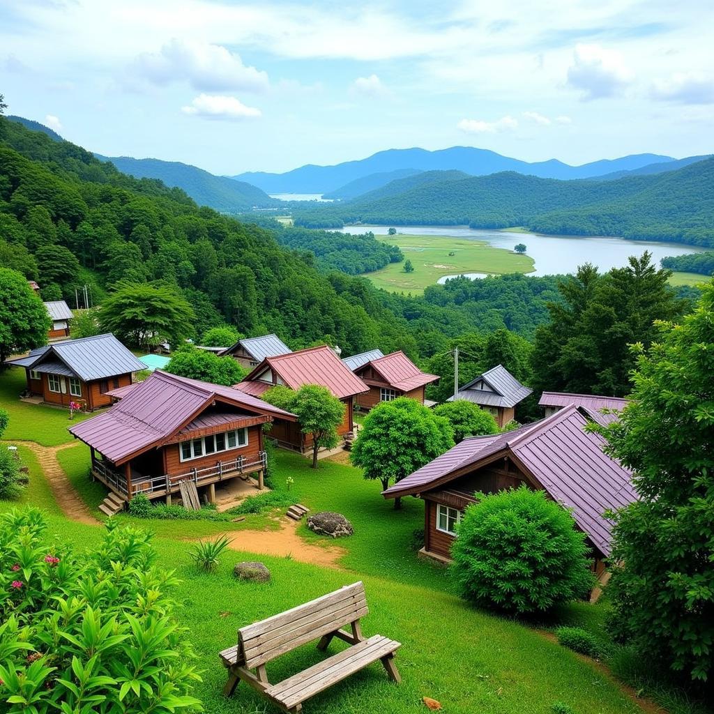 Scenic View of Telok Serabang Village in Malaysia