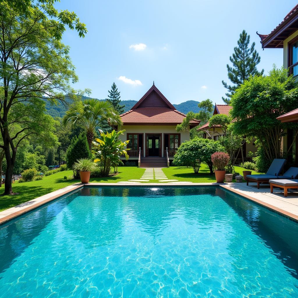 Tranquil Pool View at a Terengganu Homestay