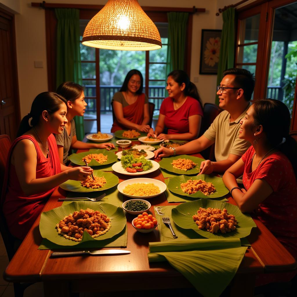 Thekkady Homestay Family Dinner