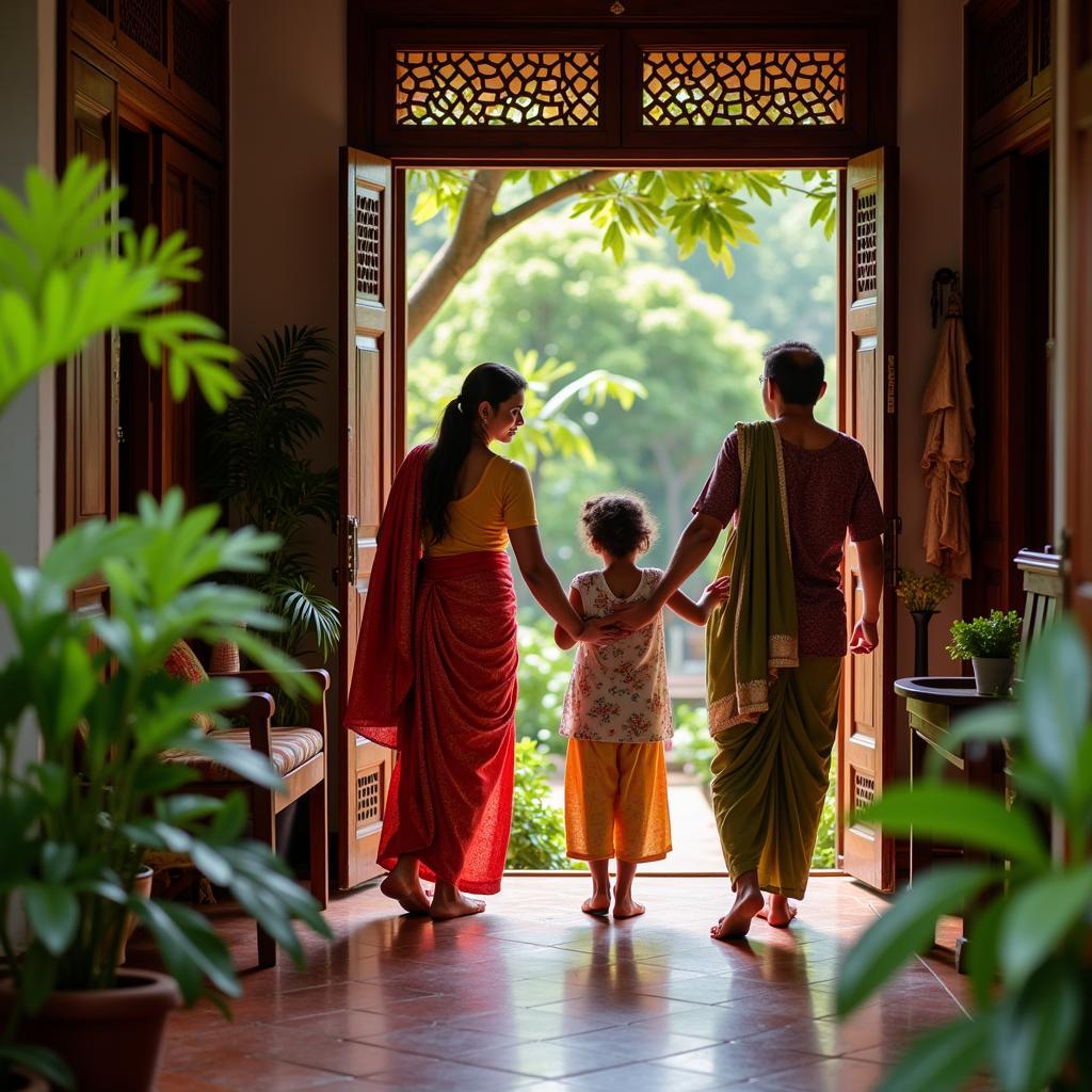 A Family Welcomes Guests into Their Thekkady Periyar Homestay