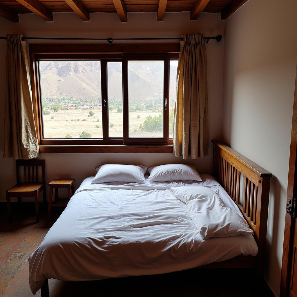 Clean and comfortable bedroom in a Tibetan homestay