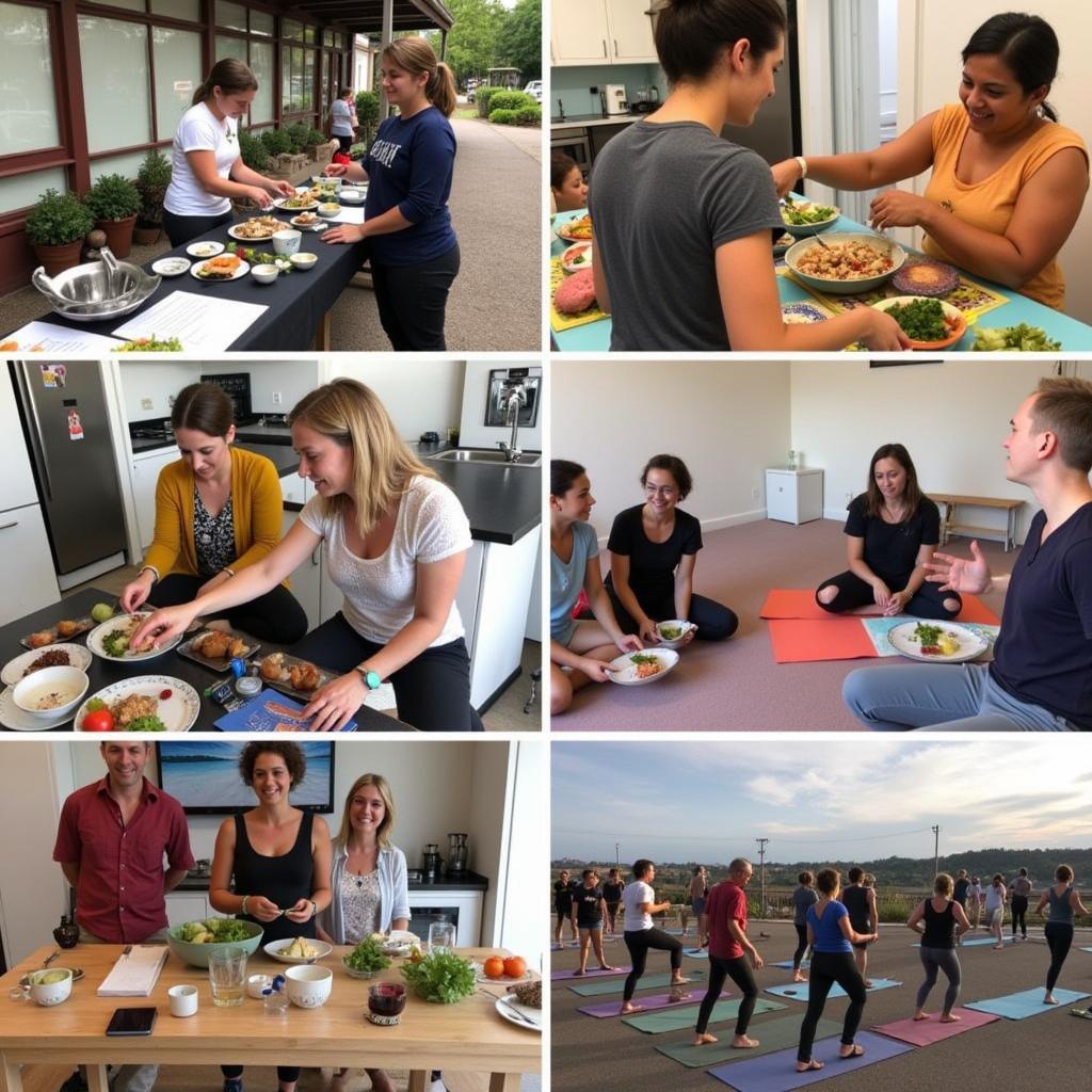 Guests participating in local activities near their homestay