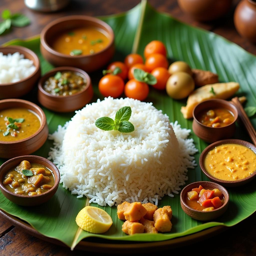 Traditional Kerala Meal at Homestay