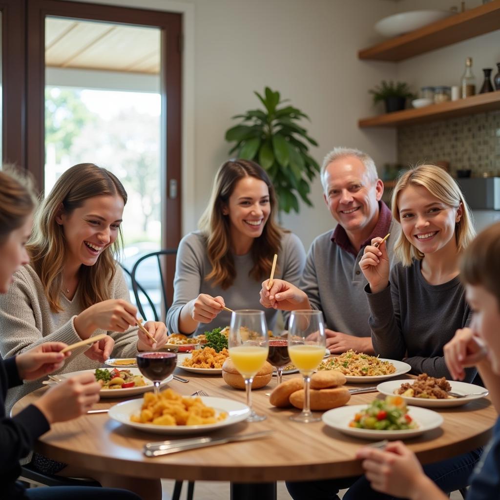 Tweed Heads Homestay Family Dinner