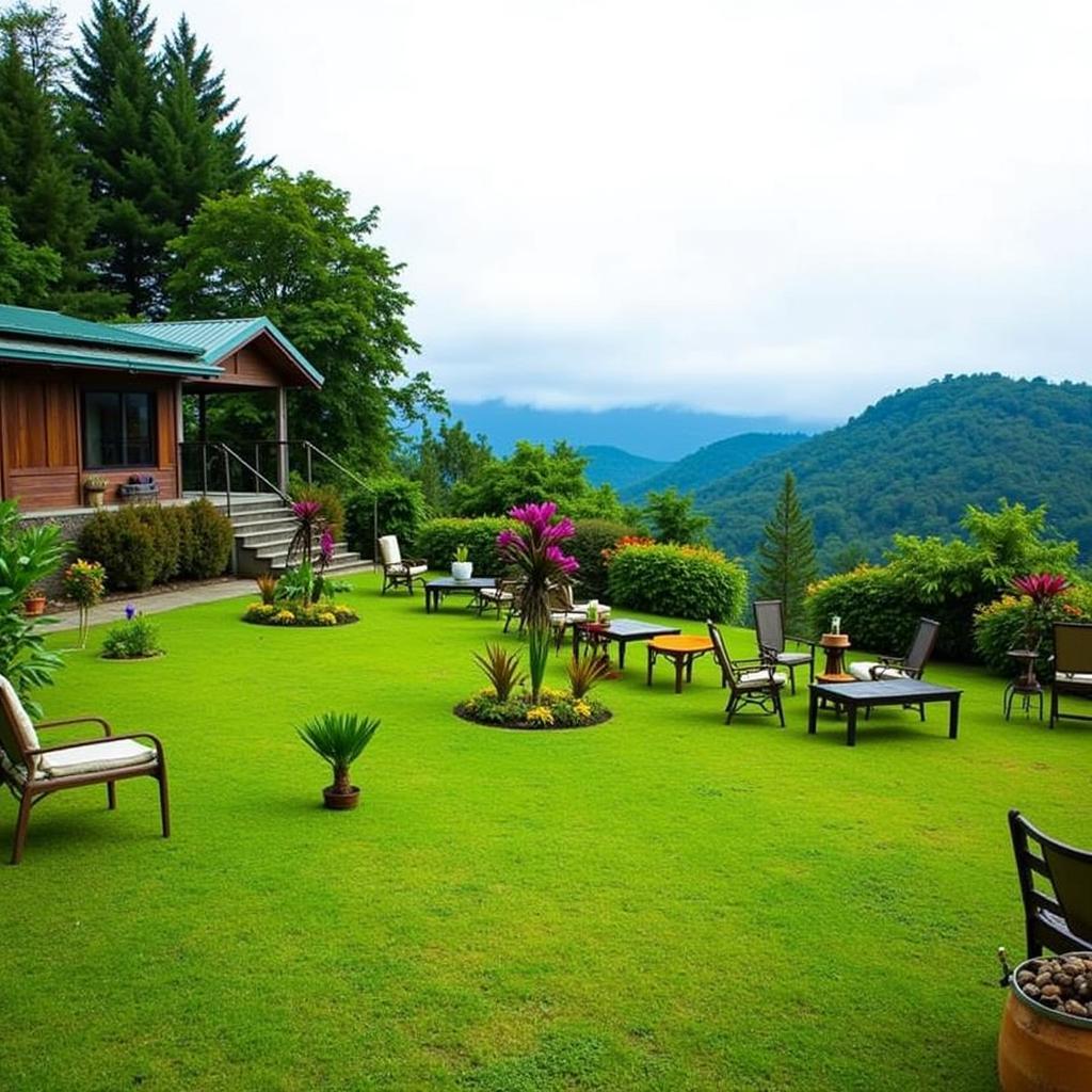 Serene Garden at a Vattakanal Homestay