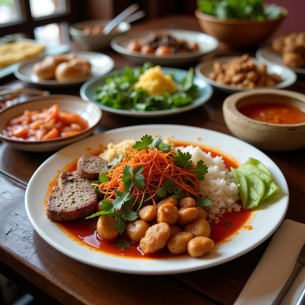 Traditional Vietnamese Meal in a Homestay