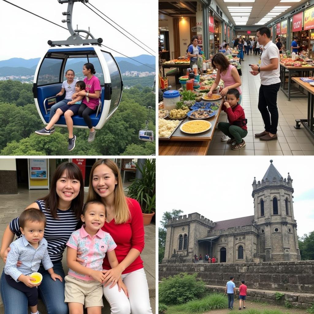 Family enjoying activities together in Vung Tau