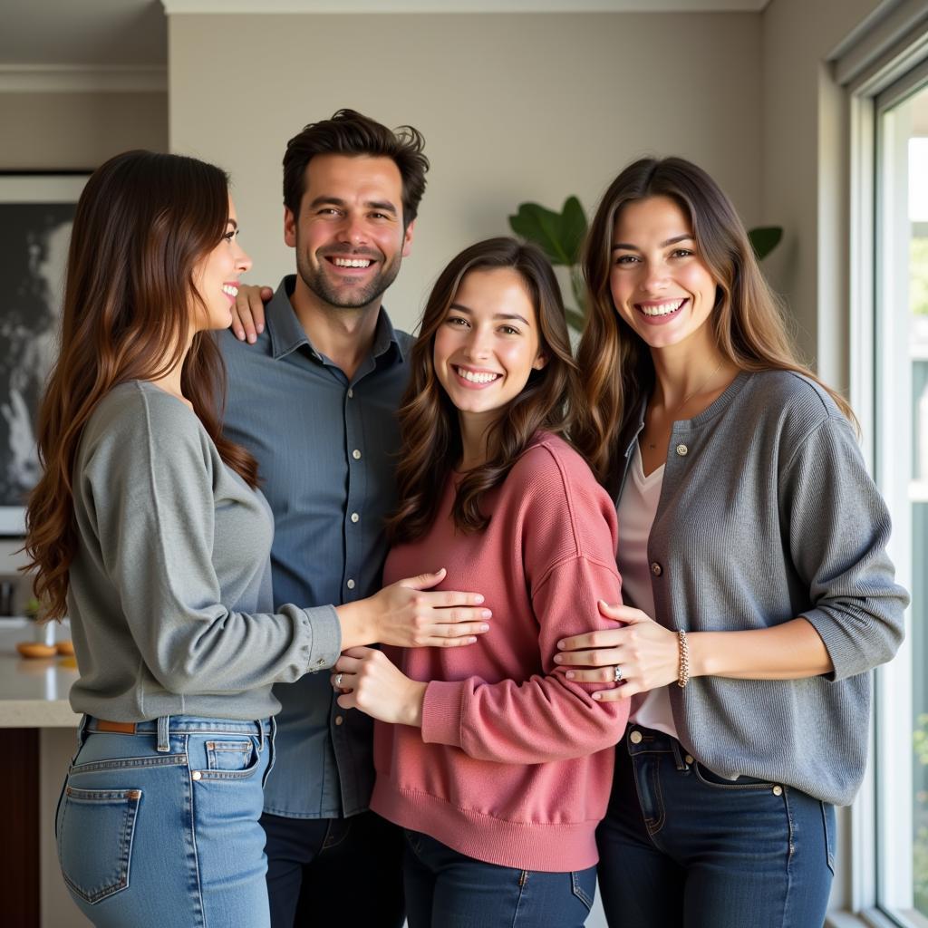 Happy homestay family in West Auckland