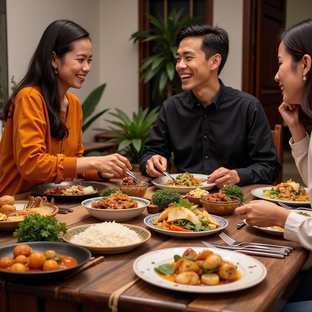 Family Dinner at a Yogyakarta Homestay