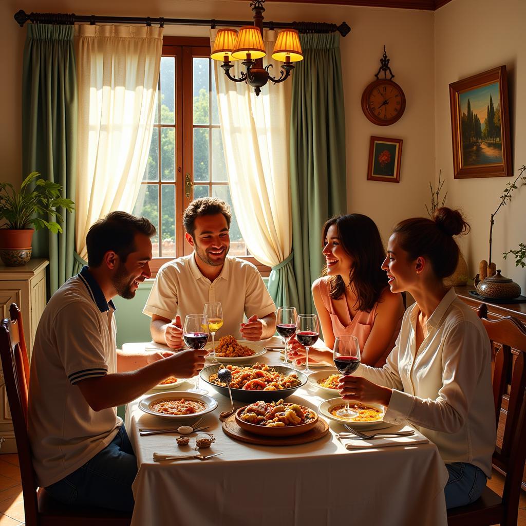 ABB Homestay: Sharing a Meal with a Spanish Family