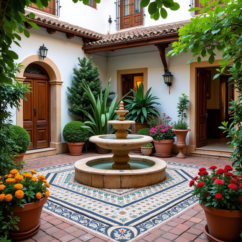 Traditional Andalusian Courtyard in a Homestay