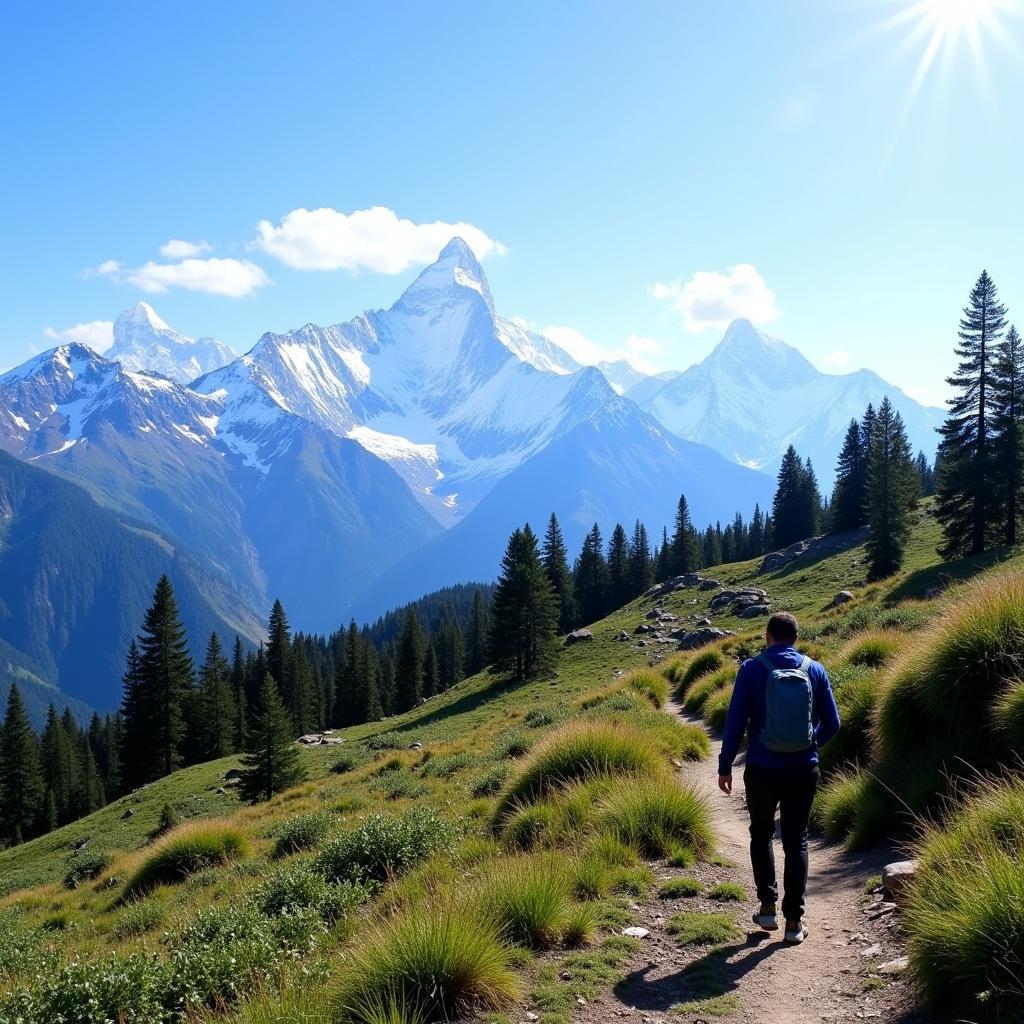 Annapurna Mountain Range Trekking View