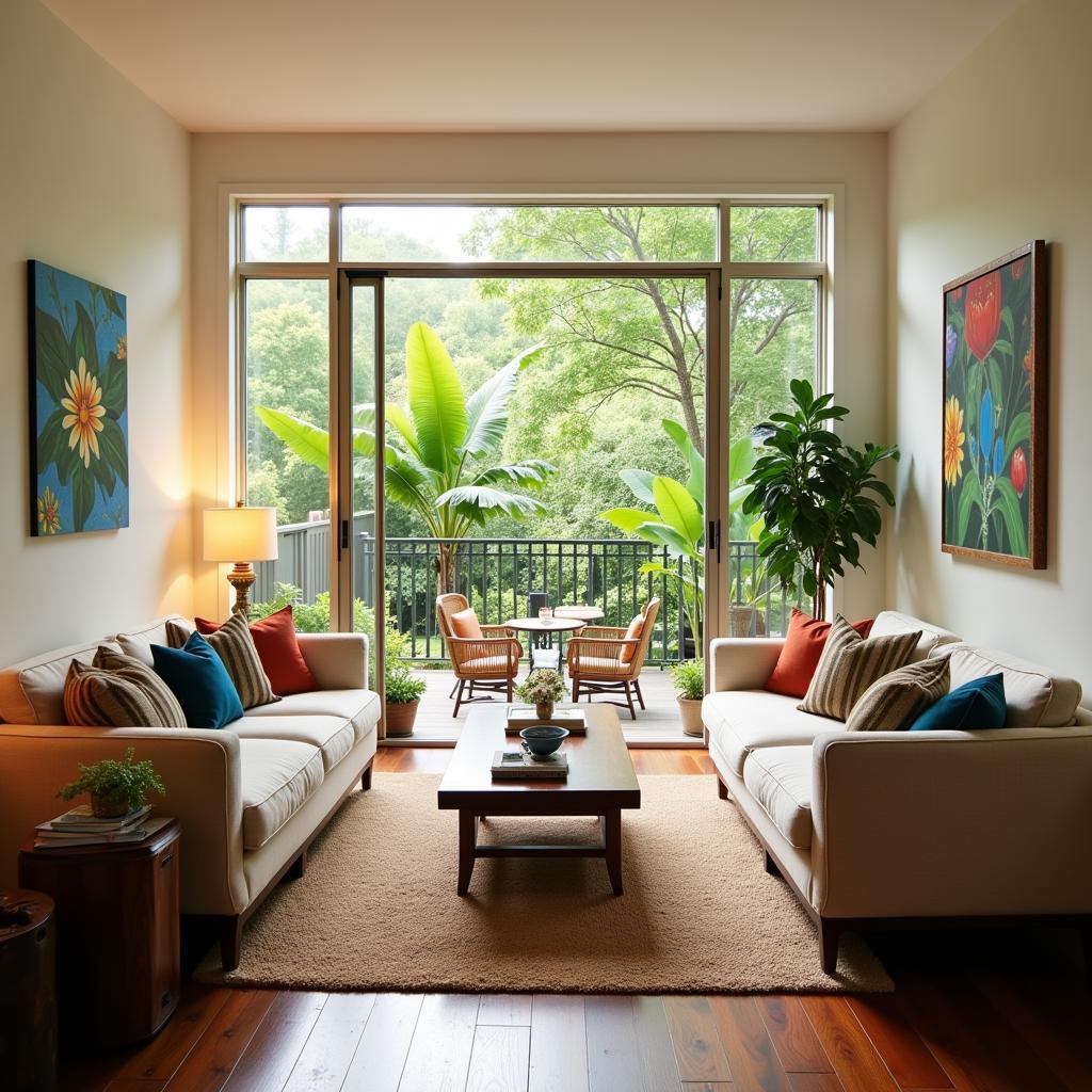 Cozy Living Room at Annie's Homestay