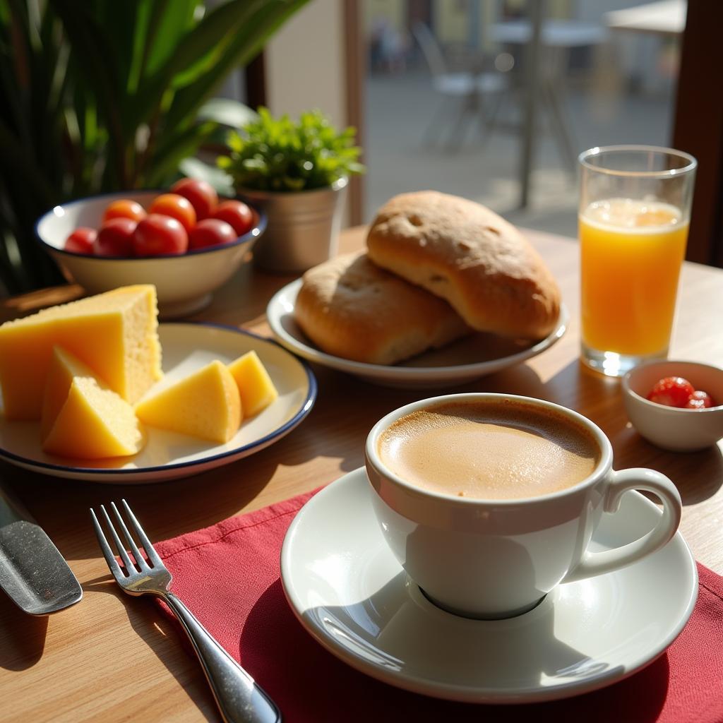 Enjoying a traditional Spanish breakfast with your homestay family