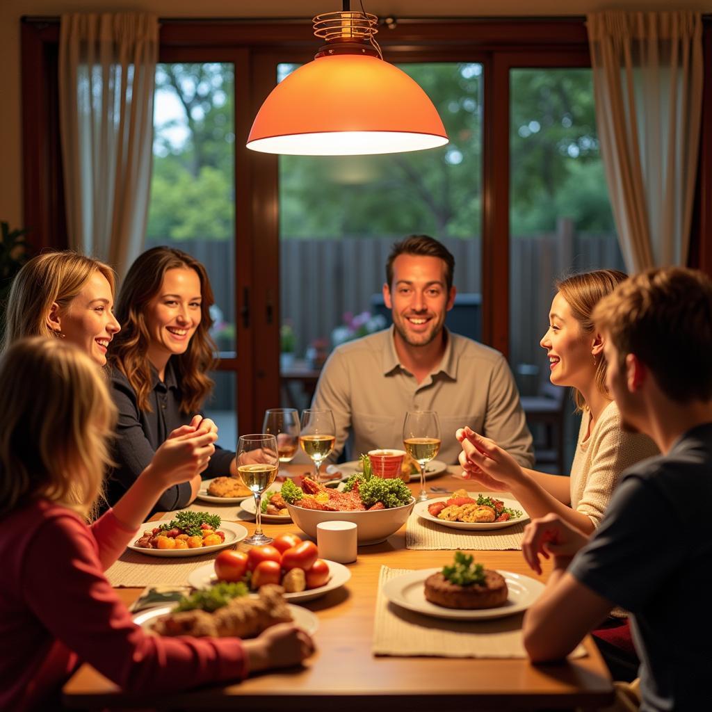 Family Dinner in an Australian Homestay