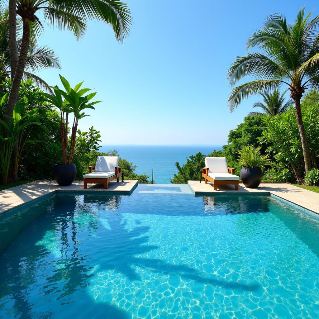 Stunning Pool View at a Bagan Lalang Homestay