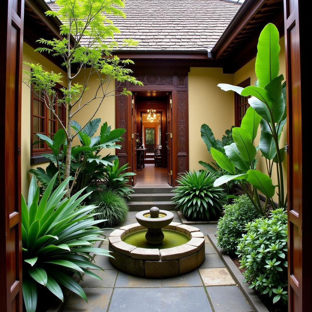 Tranquil Balinese Homestay Courtyard