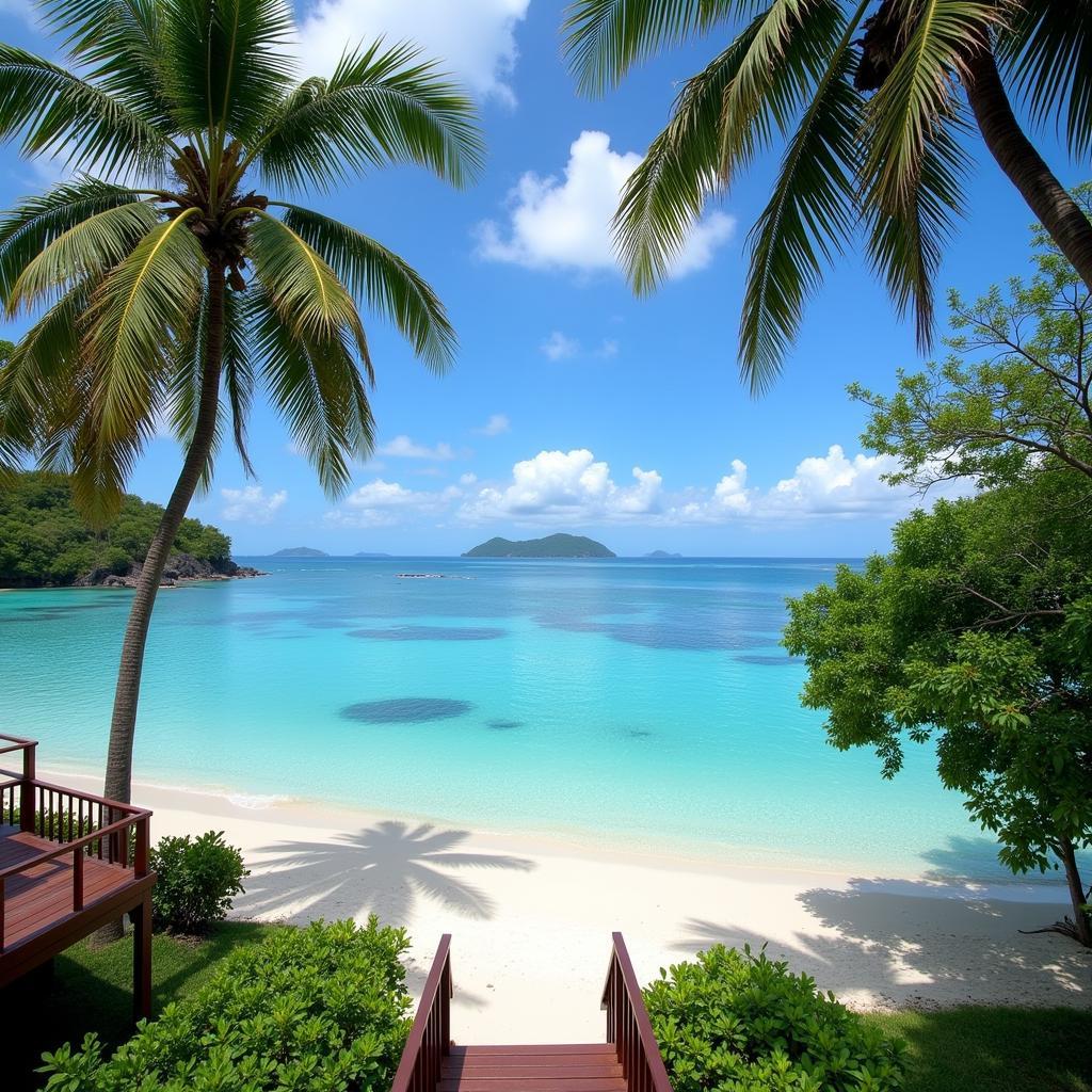 Stunning beach view from a Bangsal homestay