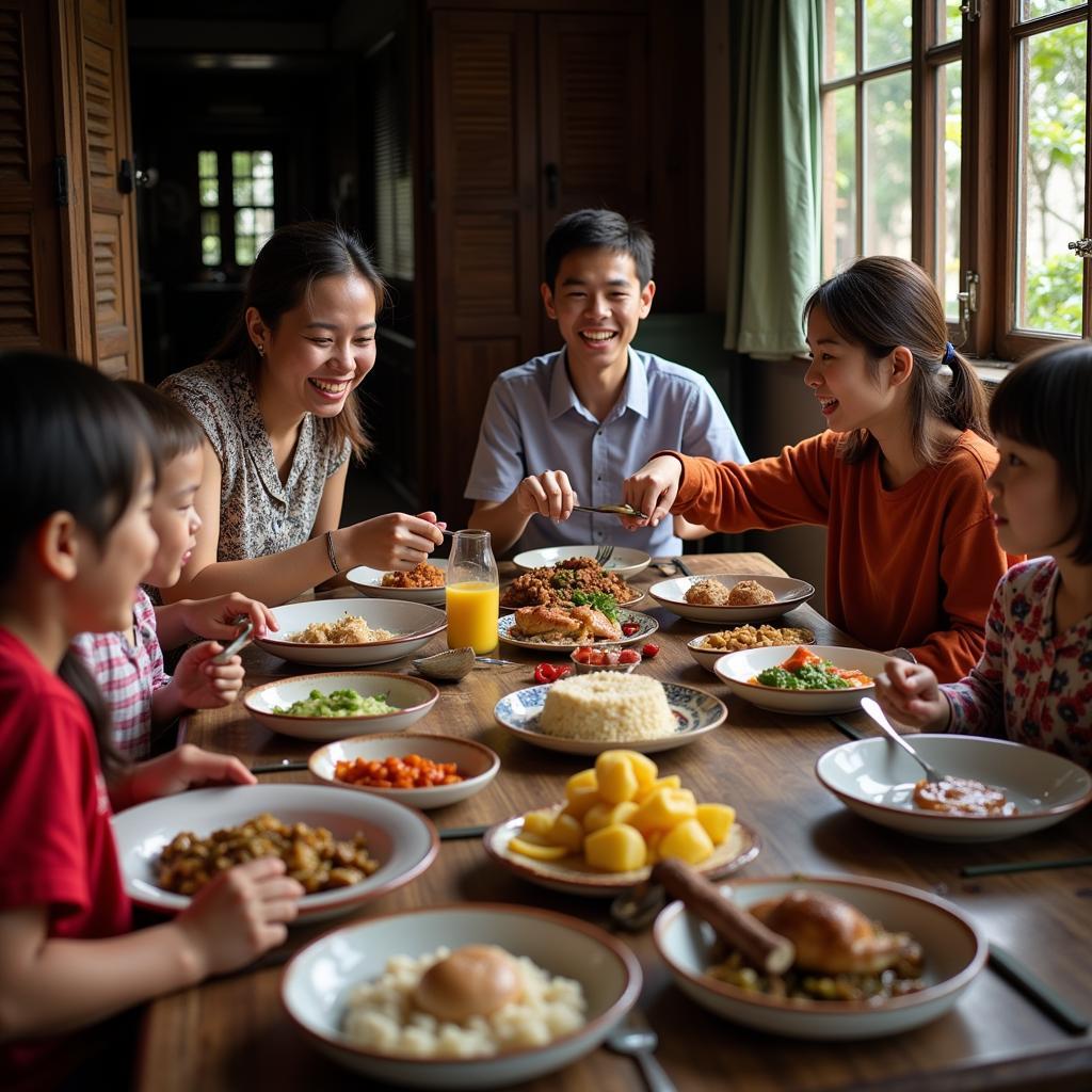 Banteay Chhmar Homestay Family Meal