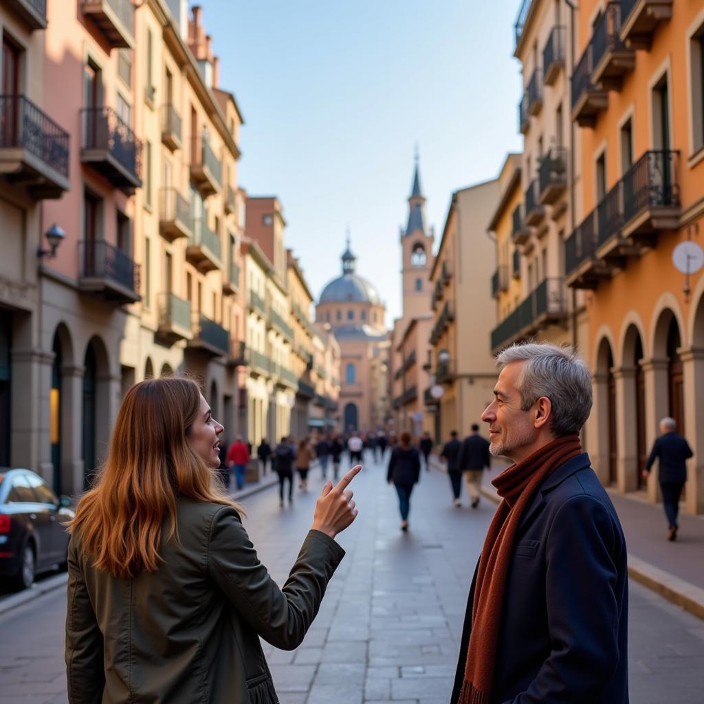 Exploring Barcelona with homestay host