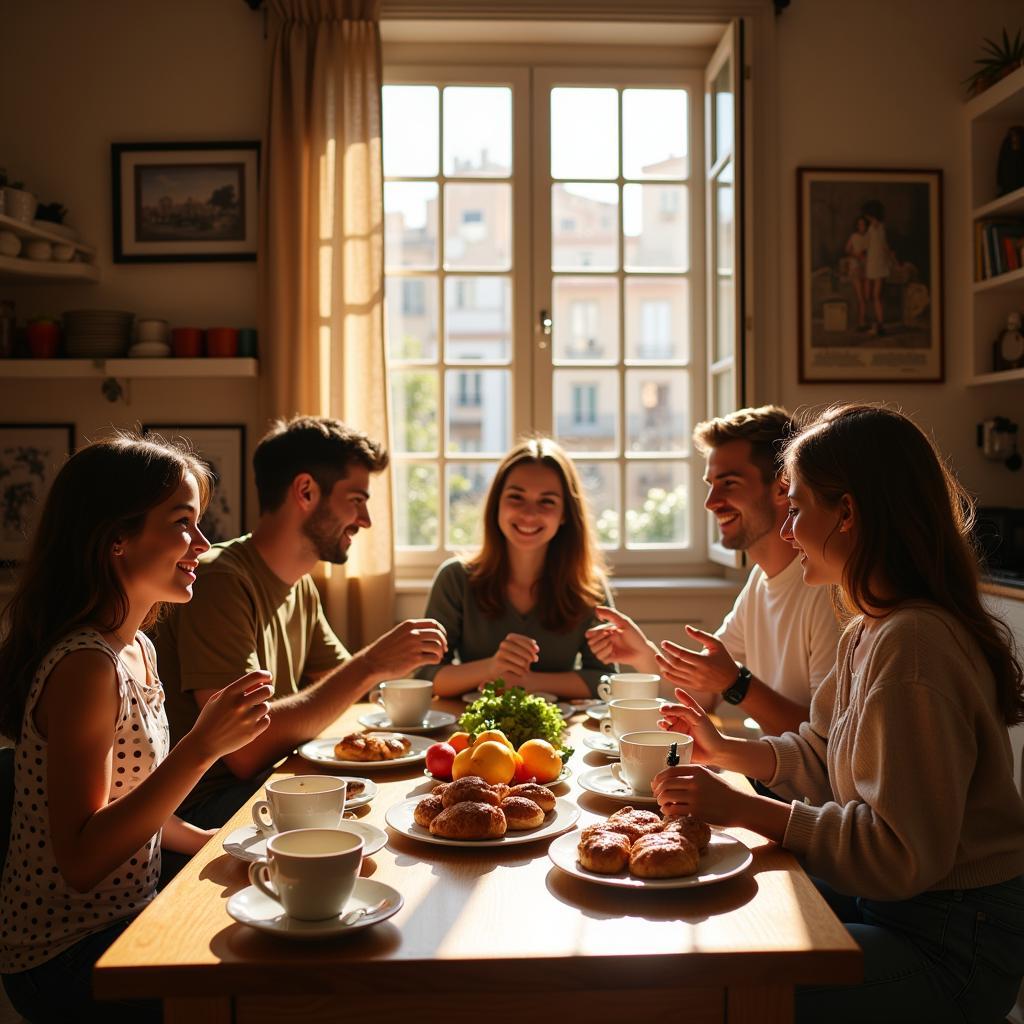 Barcelona Homestay Family Breakfast